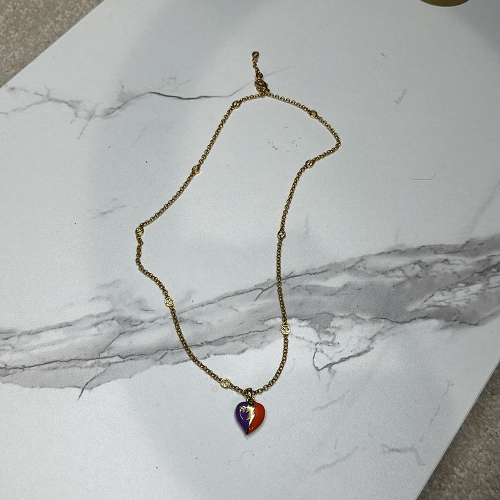 Gucci Interlocking G Heart Lightning Charm Neckla… - image 8